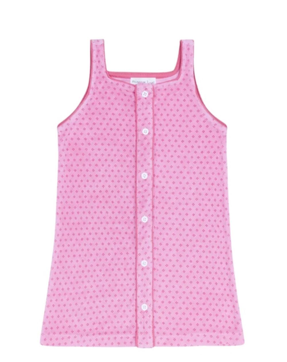 Minnow Girls Blush Dot French Terry Button Front Dress - Size 2T